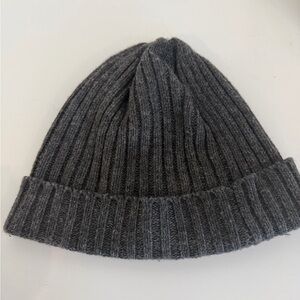 Chaps Dark Gray Rib Knit Beanie with Brand Tag